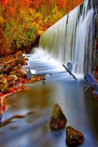 Majestic Cascade: Nature's Serenity 🌊🍂