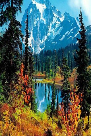 Autumn's Embrace: A Mountain Reflection