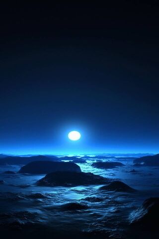 Blue Moon Wallpaper Download To Your Mobile From Phoneky