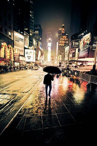 Rainy Nights in Times Square 🌧️✨