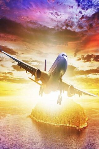 Soaring into the Sunset 🌅✈️