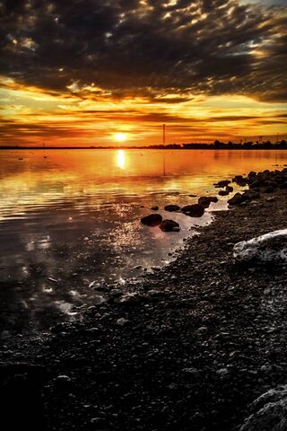 Golden Reflections: A Tranquil Evening