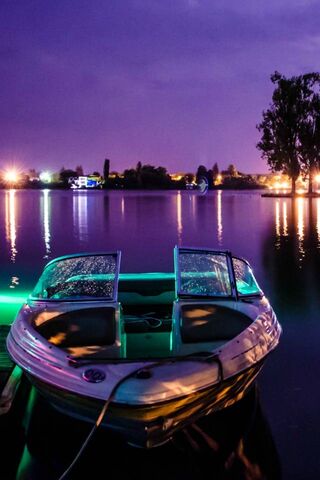 Mystical Reflections: Night Lake Serenity 🌌🚤