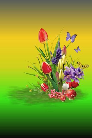 Spring's Colorful Embrace 🌸🦋