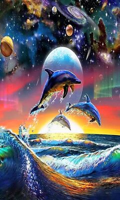 Noche de delfines Fondo de Pantalla - Descargue a su móvil desde PHONEKY