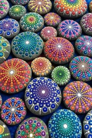 Colorful Harmony: The Art of Mandala Stones 🌈✨
