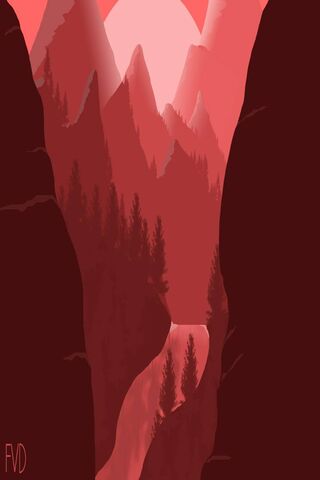 Crimson Serenity: The Enchantment of Ruby Peaks 🌄✨