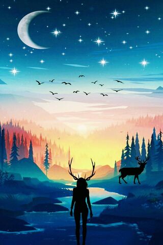 Mystical Dawn: Nature's Embrace 🌅✨