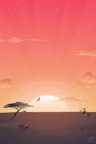 Twilight Serenade in the Savanna 🌅🦅