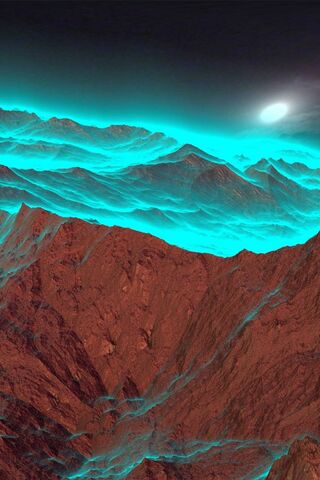 Mystical Glow of the Misty Mountains 🌌✨