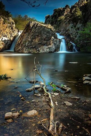 Serenity by the Waterfall 🌊✨