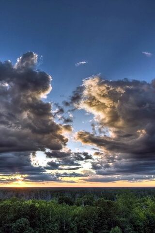 Majestic Skies: A Nature's Canvas 🌅🌳