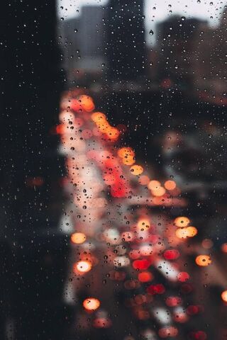 Rainy City Lights: A Dreamy Drive