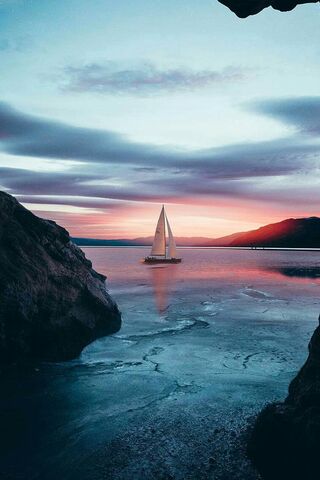 Serenity at Sea: A Sailboat's Journey