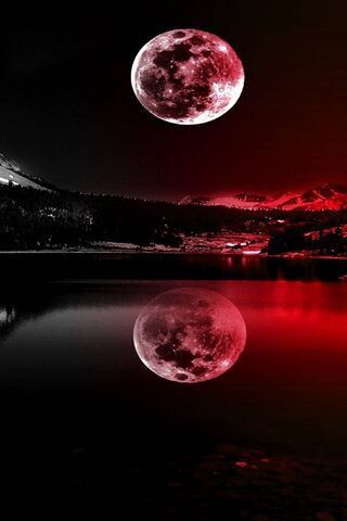 Luz de luna roja