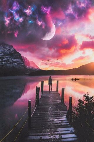 Celestial Reflections: A Journey into the Sunset Galaxy 🌌🌅