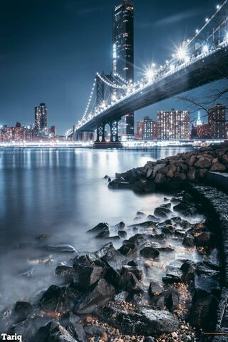 Tariq's Urban Serenity: A Night by the Bridge 🌉✨