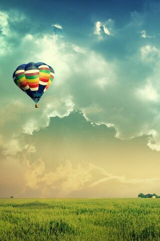 Dreamy Skies: A Journey Above the Fields 🌈☁️