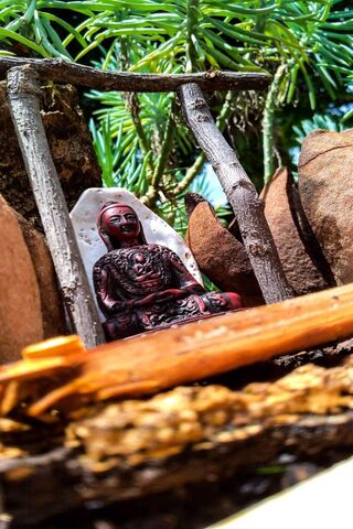 Serenity in Nature: A Buddha's Retreat 🌿🧘