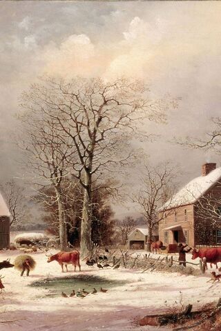 Farmyard In Winter