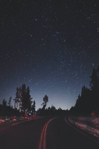 Starlit Journey: The Night Road Awaits 🌌🚗