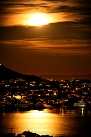 Luminous Serenity: A Night Under the Golden Moon