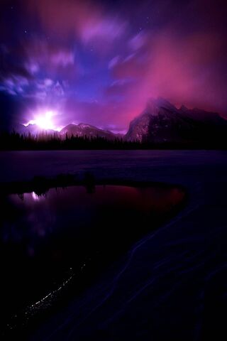 Mystical Moonrise Over the Mountains 🌙🏔️