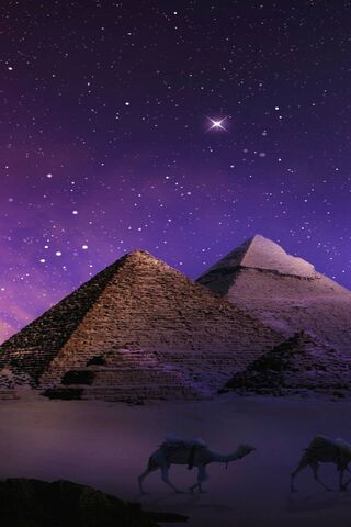 Mystical Night Over the Pyramids 🌌🏜️