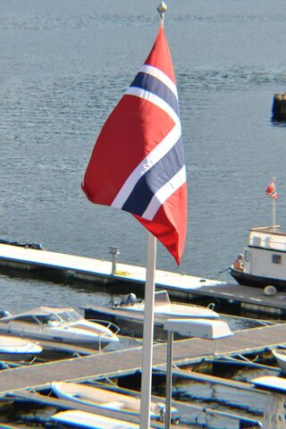 Waving Proud: The Norwegian Flag in Action 🇳🇴
