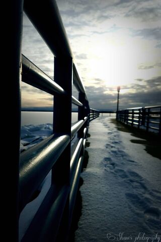 Chill Vibes: A Winter Walkway ❄️🌅