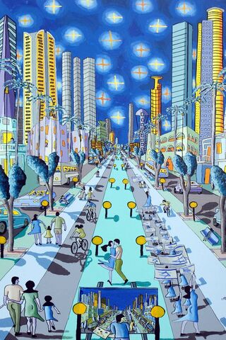City Dreams Under a Starry Sky 🌌