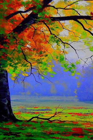 Autumn's Embrace: A Vibrant Tree
