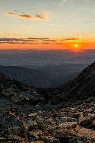 Sunset Serenity in a Crater