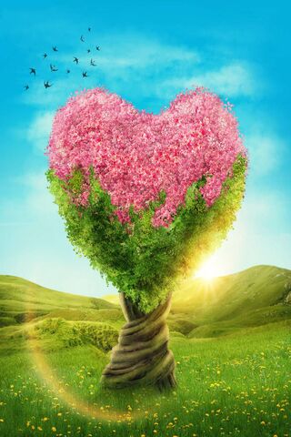 Pink Heart Tree