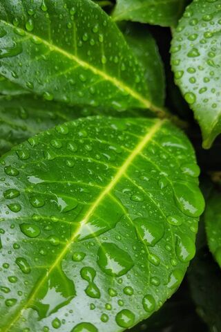 Nature's Gem: The Beauty of a Wet Leaf 🌿💧