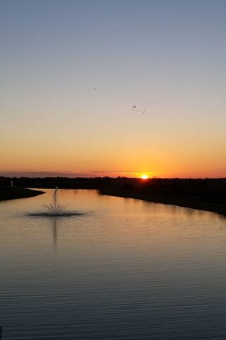 Golden Horizon: A Tranquil Evening