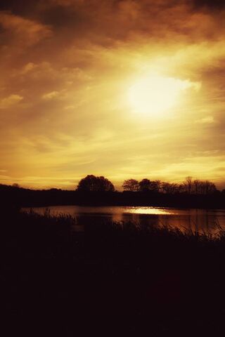 Golden Reflections: A Sunset Over Wigan