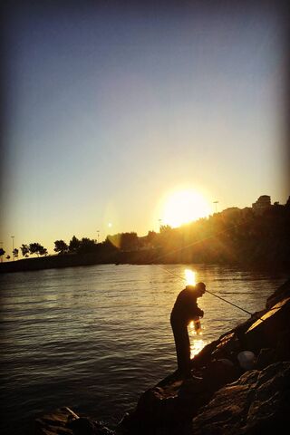 Sunset Serenity: The Art of Fishing 🎣🌅