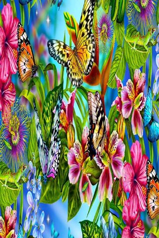 Whimsical Wings: A Dance of Colors 🦋🌺