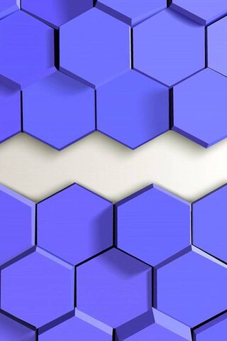 Vibrant Blue Hexagons: A Geometric Delight