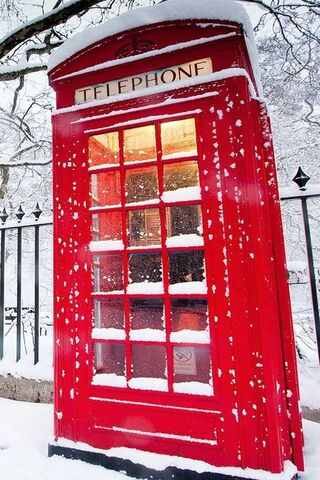 Winter's Call: The Iconic Telephone Booth