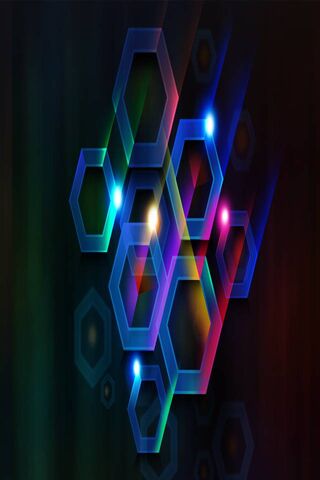 Vibrant Hexagonal Dreams: Bokeh Bliss