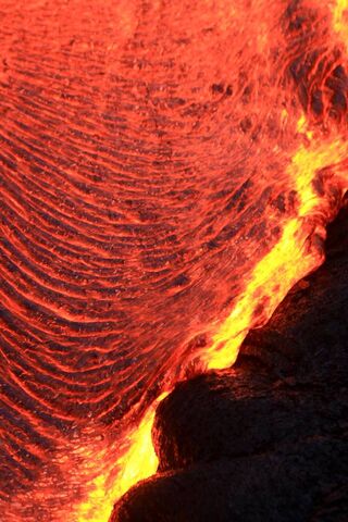 Nature's Fiery River: The Dance of Lava
