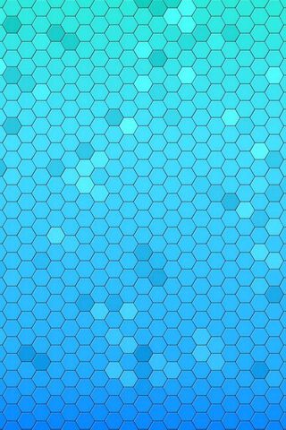 Hexagonal Harmony: A Cool Blue Dream