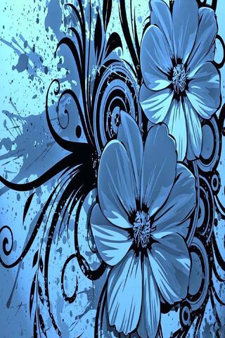 Blue Blossoms in a Dreamy Dance 🌸💙