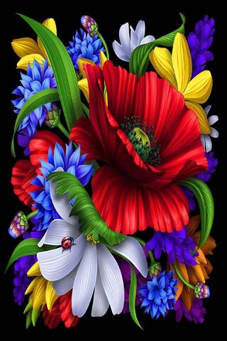 Vibrant Blooms: A Floral Symphony 🌸🌼