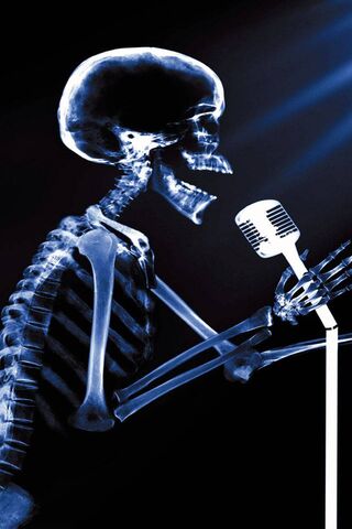 Skeleton Singer Wallpaper - Download to your mobile from PHONEKY
