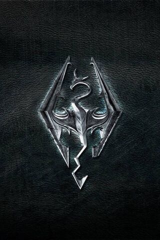 Mystical Silver Emblem of Skyrim ✨