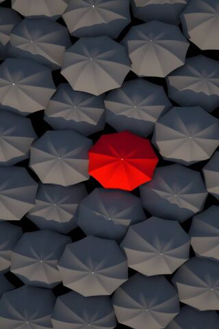 A Splash of Color in a Sea of Shadows 🌂❤️