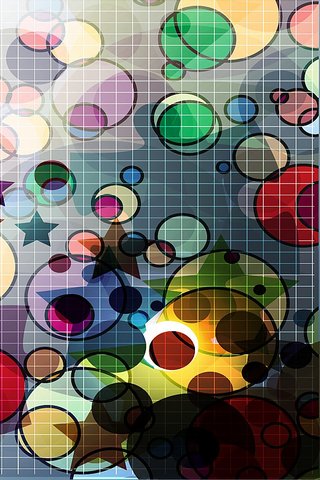 Colorful Whirl of Shapes